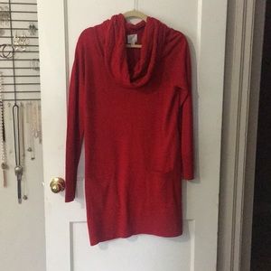 ⭐️Red Cowl Neck Sweater Dress